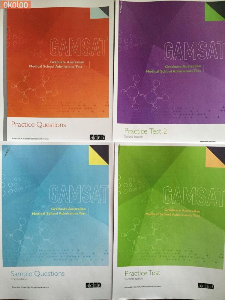 Books/magazines ACER Gamsat Practice Test Booklets / Gamsat Preparation Material Bundle Very